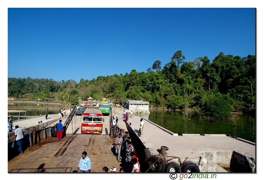 Baratang jetty place in Andaman