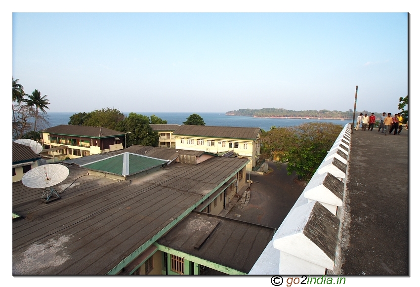 Andaman cellular jail beach view from top