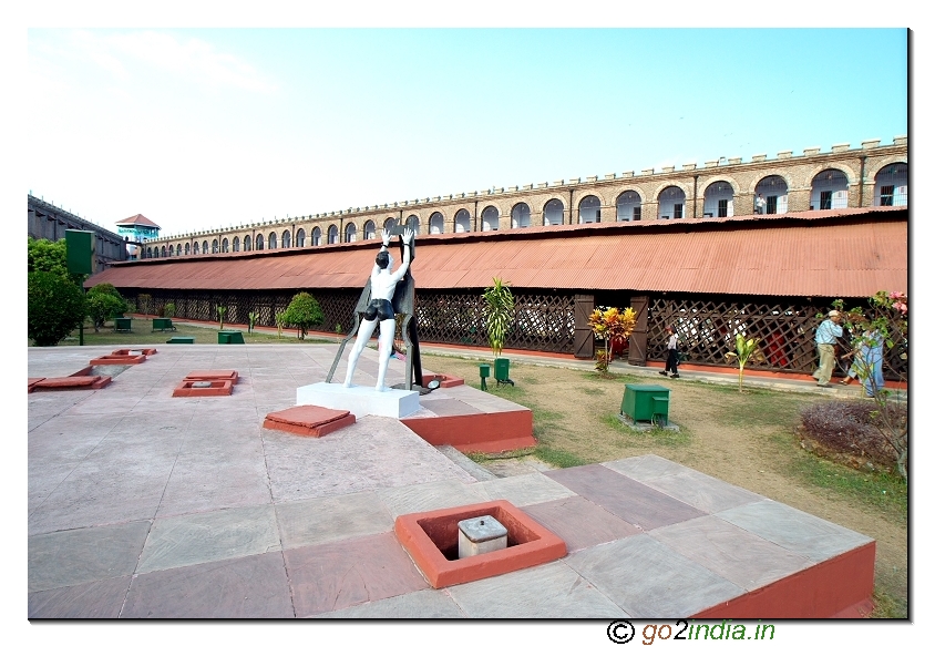 Cellular jail inside front view in Andaman