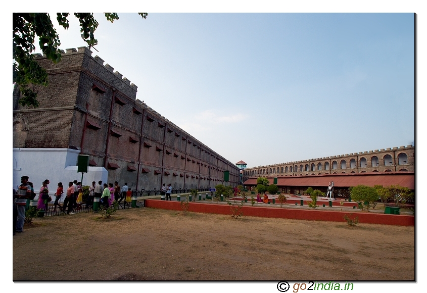 Cellular jail inside front view in Andaman