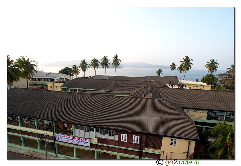 Cellular jail beach view from top in Andaman