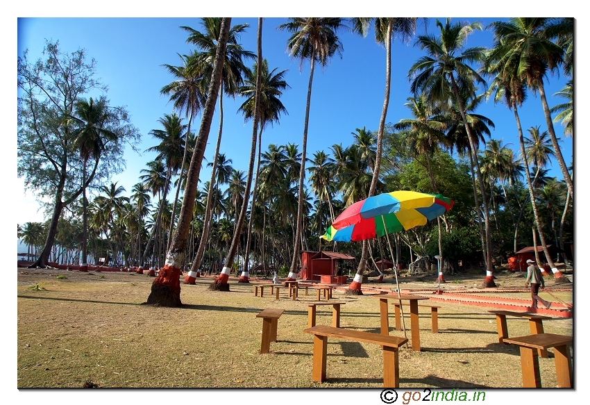 Ross island park view in Andaman