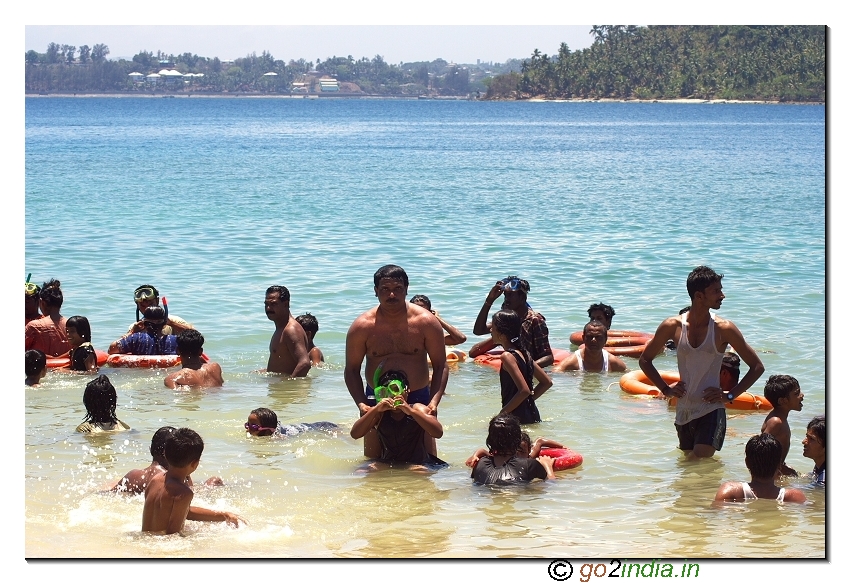 North bay coral beach view  and snorkeling in Andaman
