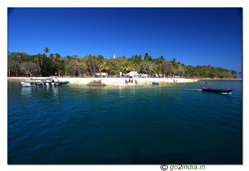 North bay coral beach view from sea in Andaman