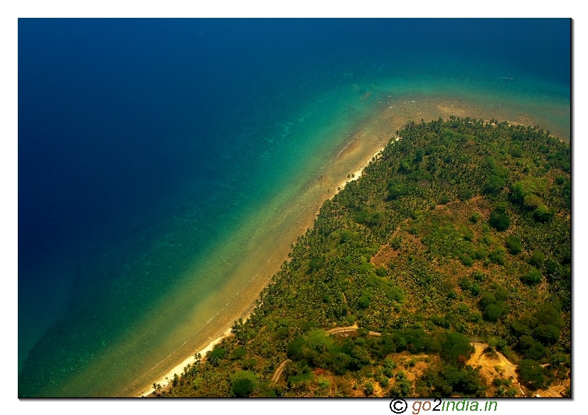 Aerial view of Andaman islands