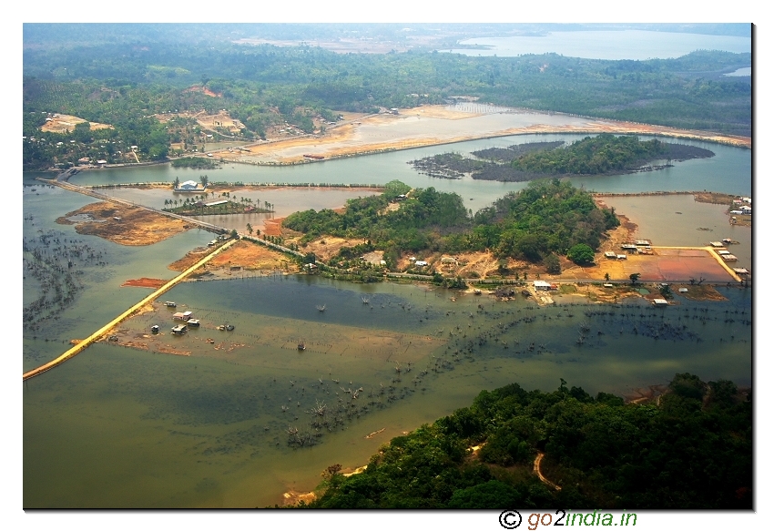 Aerial view of Andaman Tsunami affected area