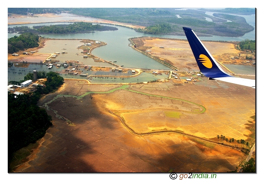 Aerial view Andaman near Portblair