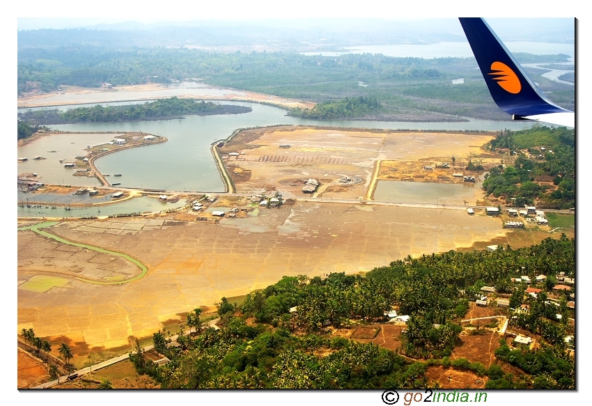 Aerial view Andaman near Portblair