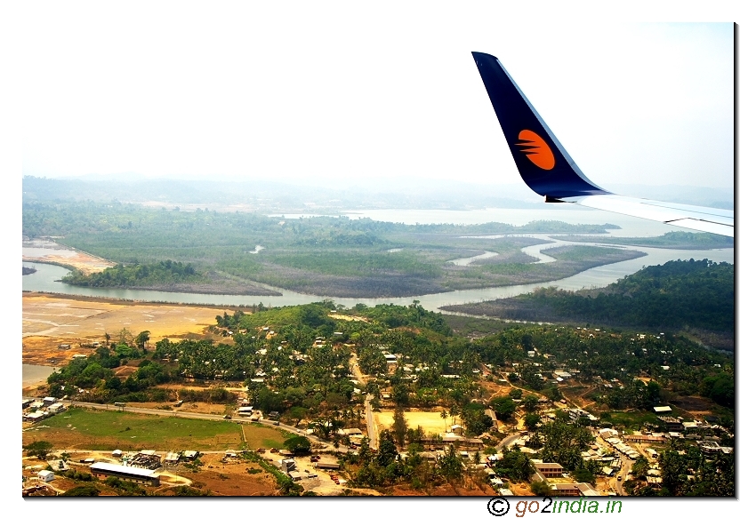Aerial view Andaman near Portblair