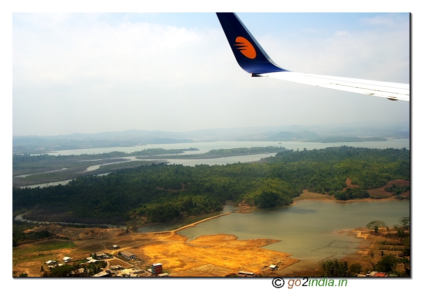 Aerial view Andaman near Portblair