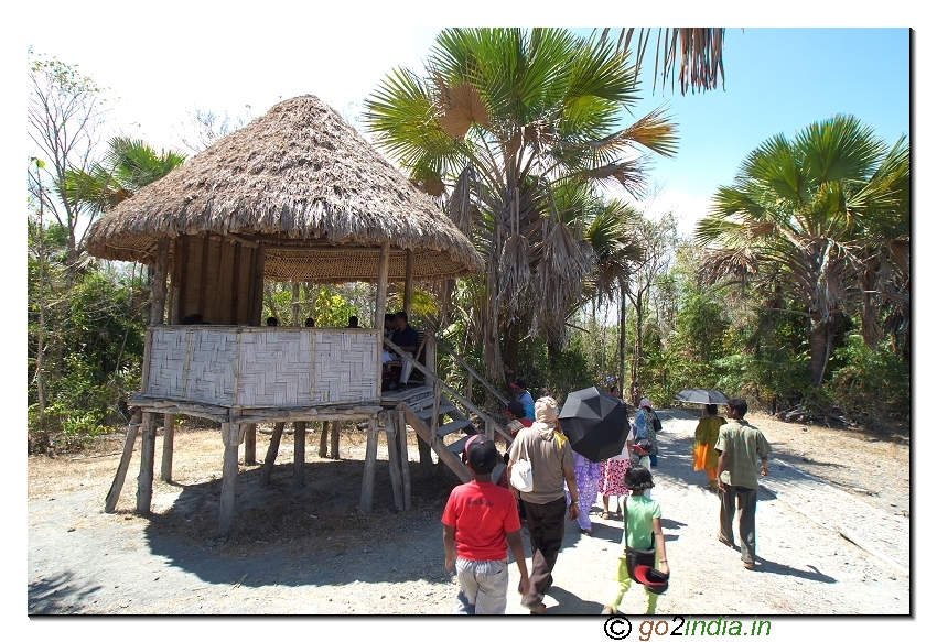 Rest place near Mud volcano of Baratang in Andaman