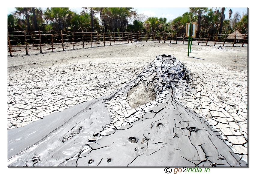 Secured Mud volcano near Baratang of Andaman