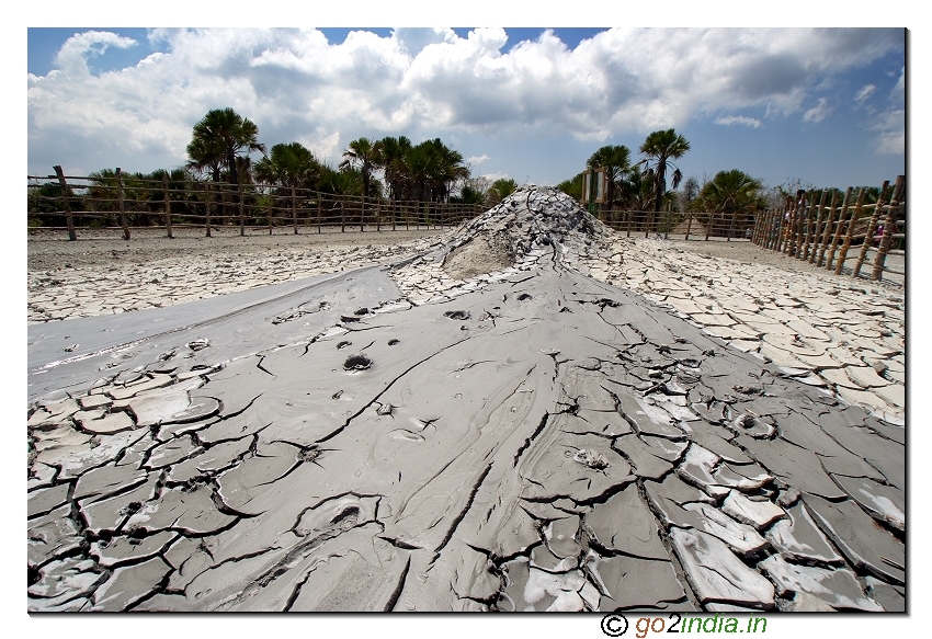 Mud volcano soil erruption near Baratang of Andaman