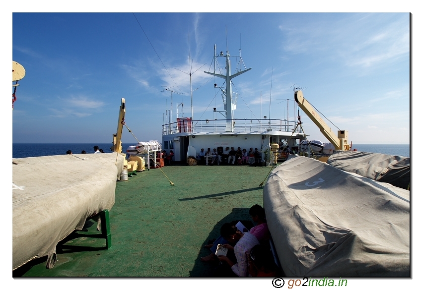 Wider view of the deck on the Ship to Havelock island of Andaman