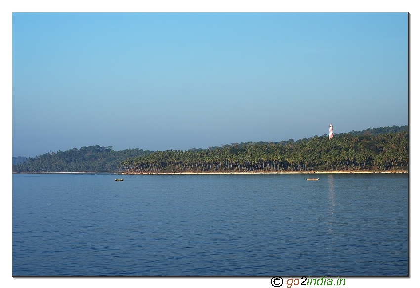 Far end North bay island view on the way to Havelock island in Andaman