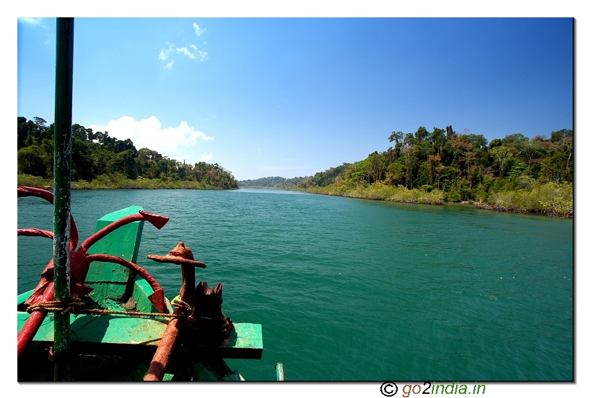 Ship to Jolly buoy island from Wandoor beach of Andaman