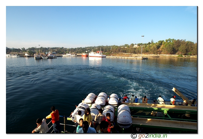 Havellock Shipping point view from ship in Portblair of Andaman