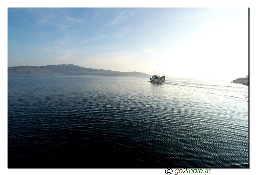 Other ships to different  islands on the way at Port blair of Andaman