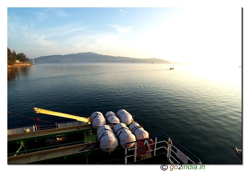 Sea view from deck of the Ship to Havelock island from Portblair of Andaman