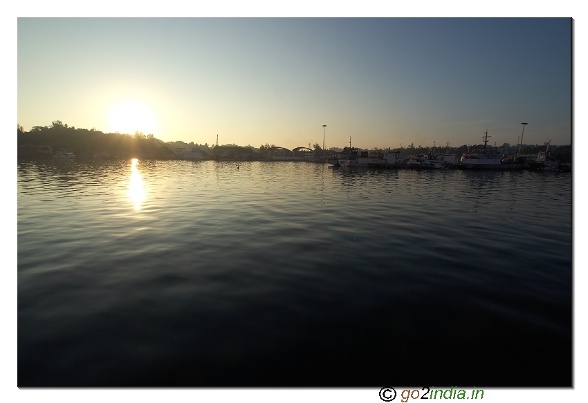 Morning Seascape at shipping point to Havelock island near portblair of Andaman