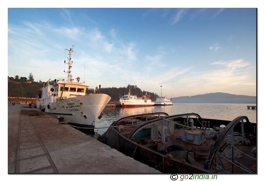 morning view Shipping point for journey to Havelock island of Andaman