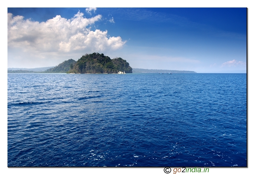 An island near Havelock beach of Andaman