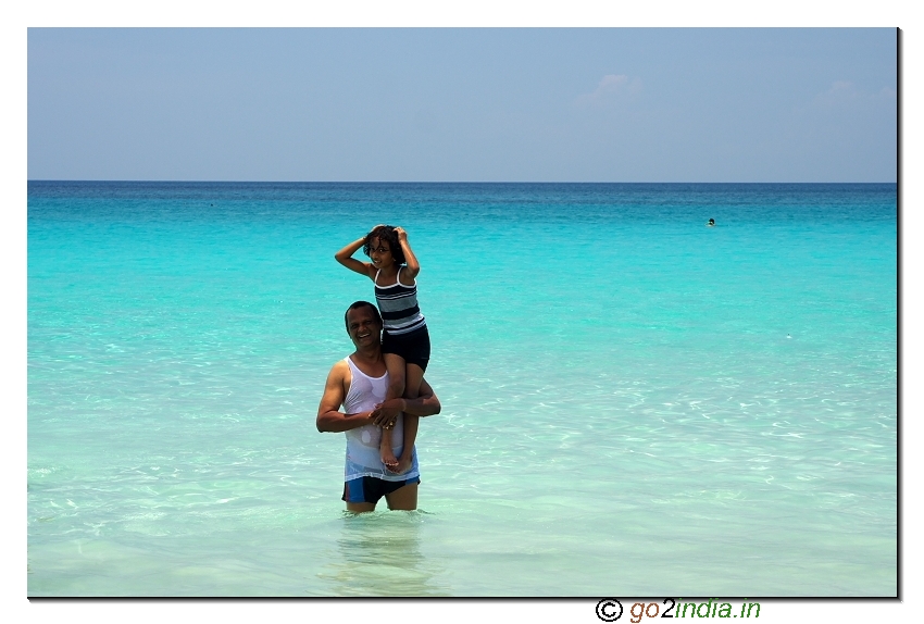 Clear water view at Havelock beach of Andaman