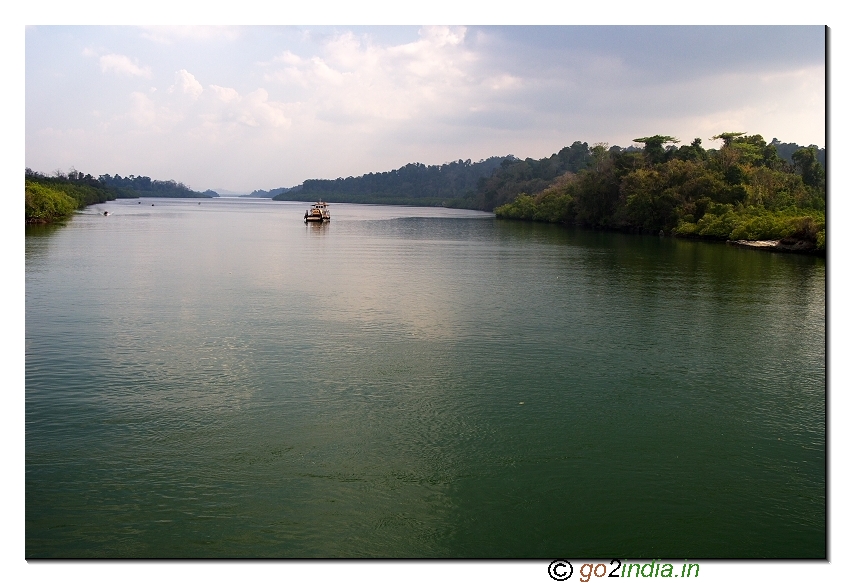 Sea and forest area near Baratang mid point in Andaman