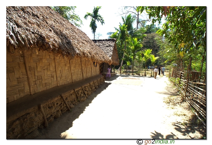 Hut on the Way to Limestone stone caves of Andaman