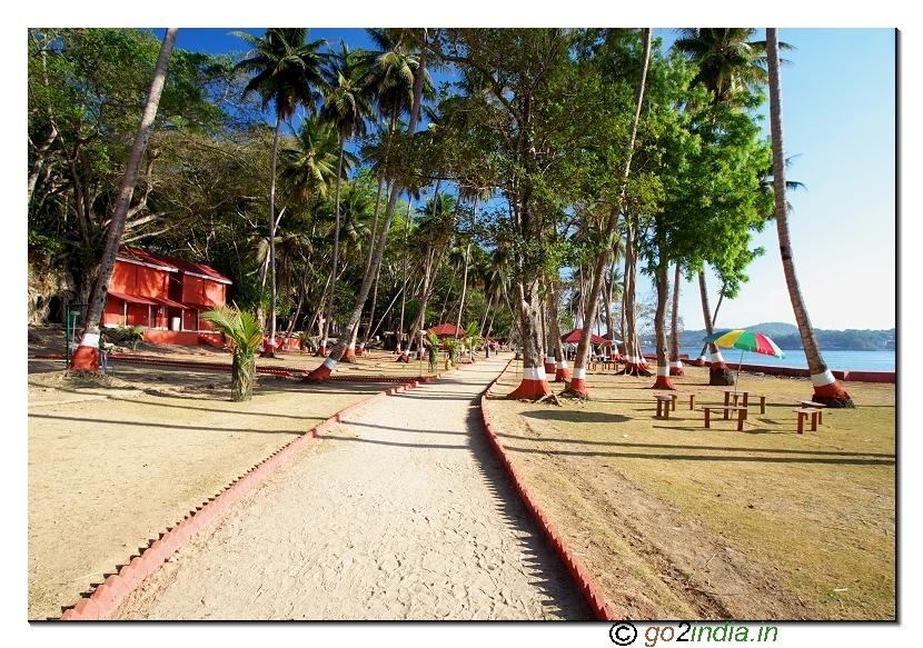 Ross island park view in Andaman