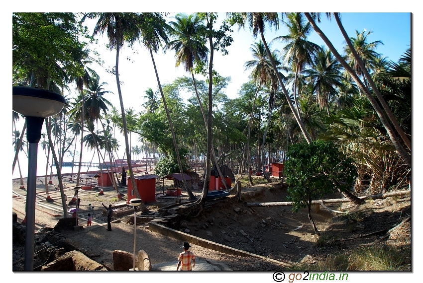 Ross island park view in Andaman