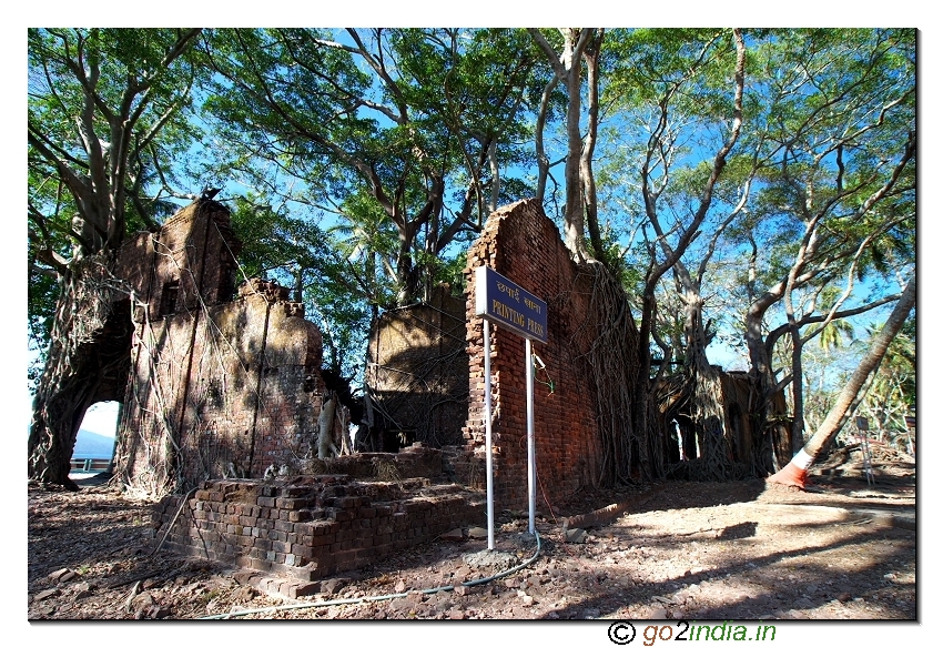 Ross island ruins of Printing press