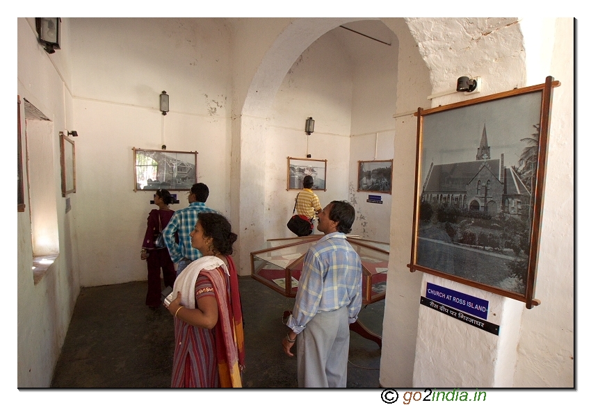Museum and photo gallery at Ross island of Andaman
