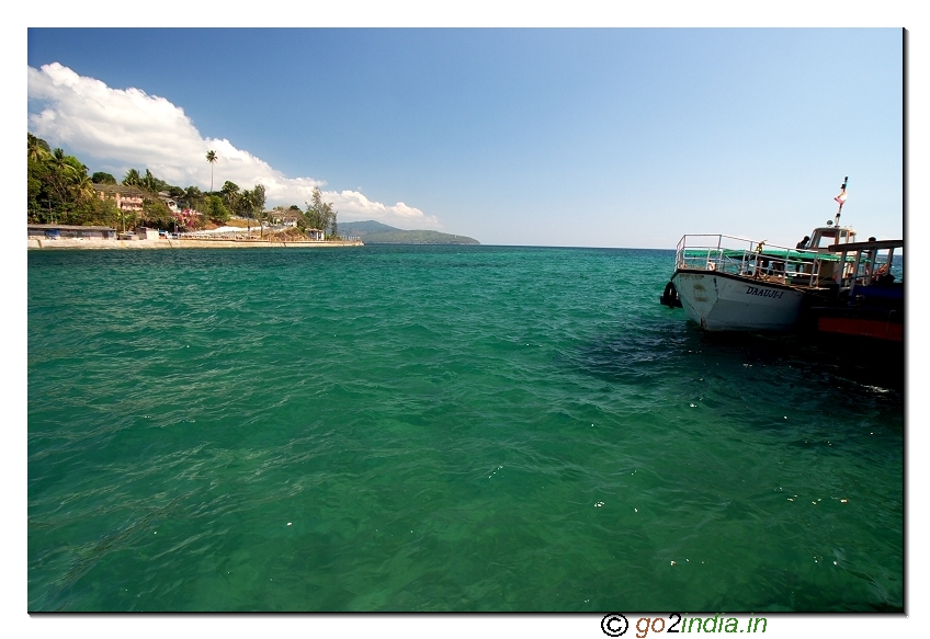 Shipping point to Ross island and North bay coral beach in Andaman