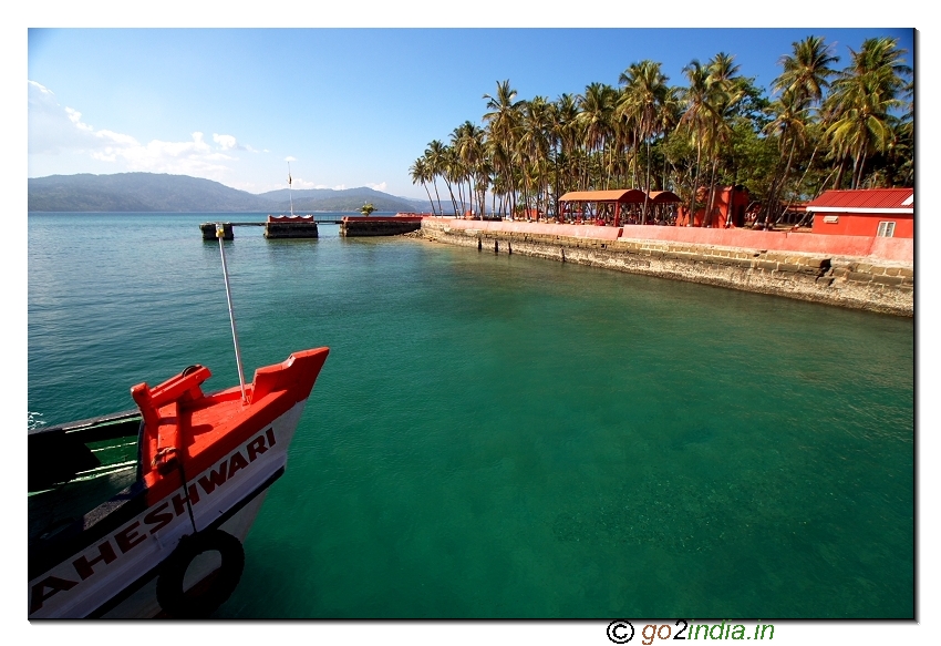 Ross island view from Entry side in Andaman