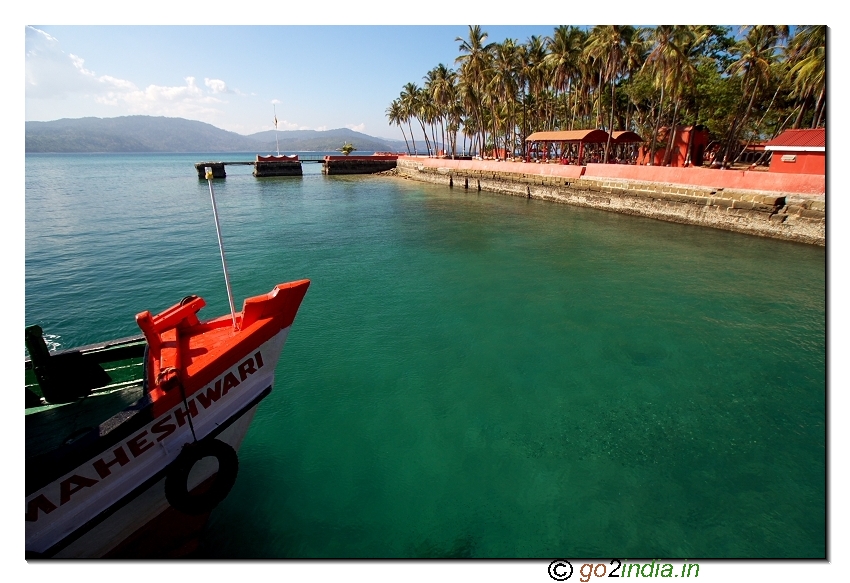 Ross island view from Entry side in Andaman