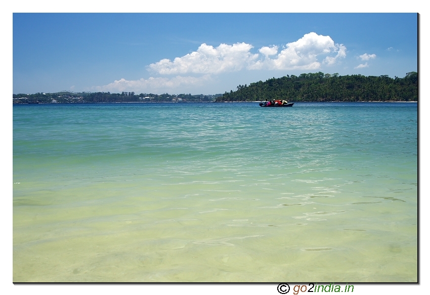 View of Portblair city from North bay island of Andaman