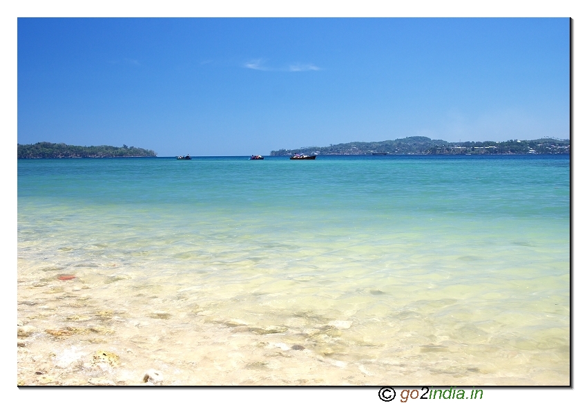 The colour of sea at North bay island of Andaman