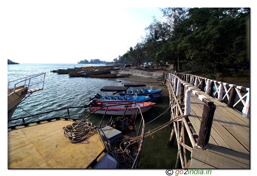 SHipping point for Jolly buoy island at Wandoor beach of Andaman