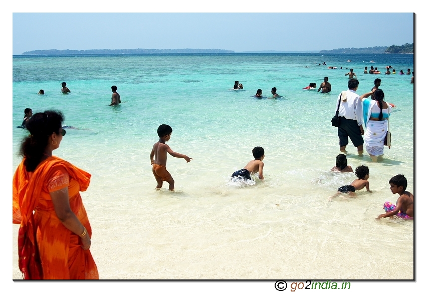 Jolly buoy island beach play in Andaman