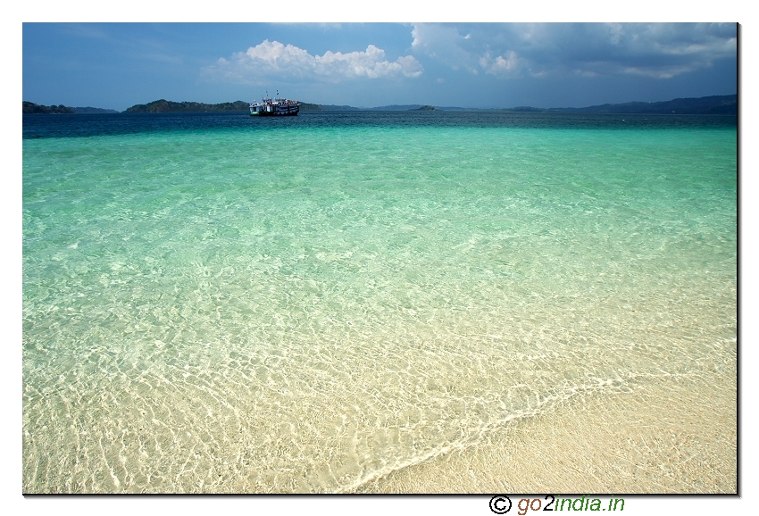 Clear water colour of jolly buoy island
