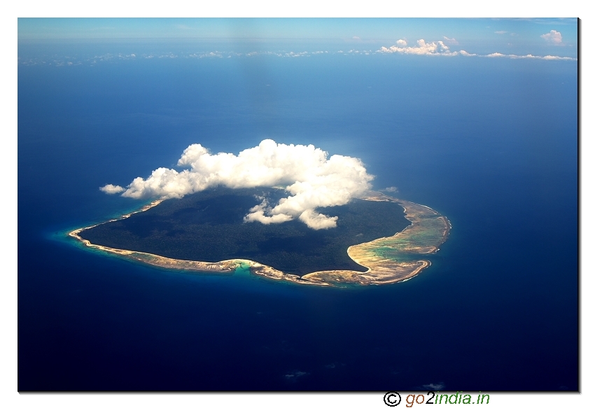 Andaman aerial view of an island