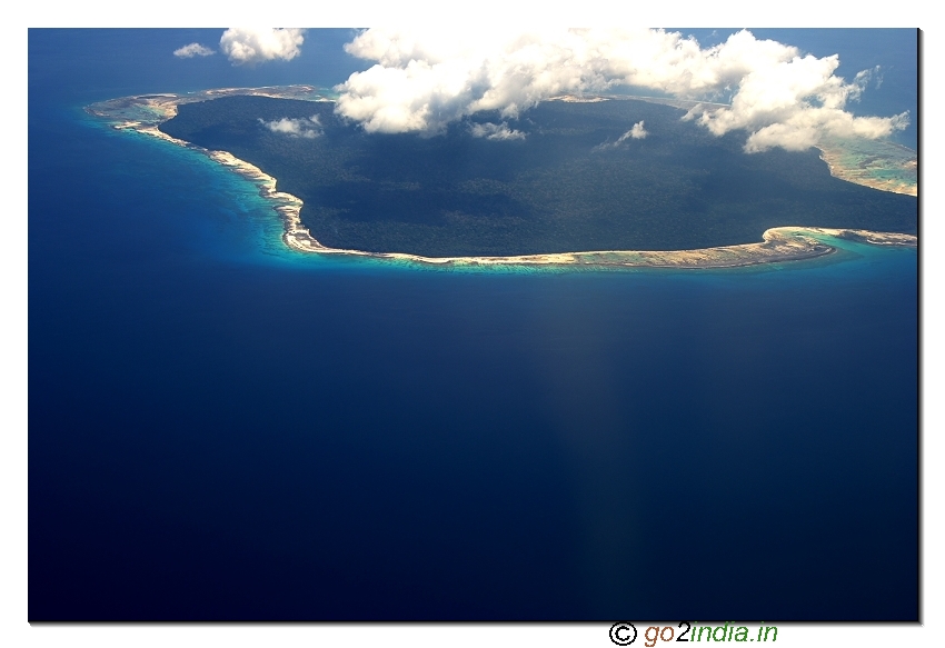 Flight view of an Andaman island