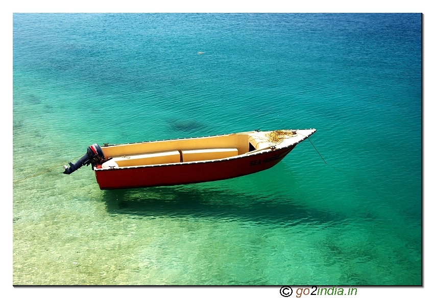 Havelock island beach view near shipping point in Andaman