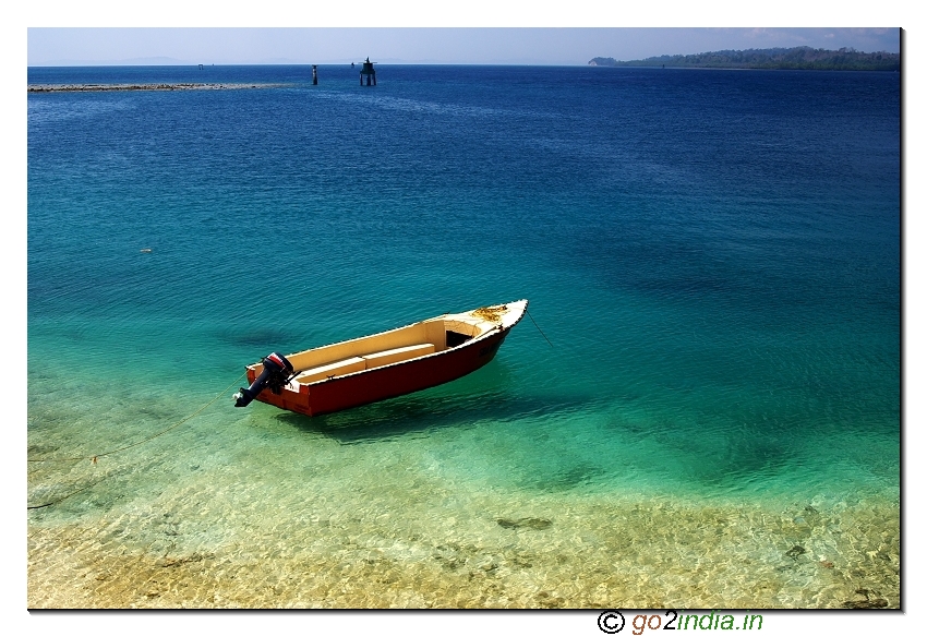 Havelock island beach view near shipping point in Andaman