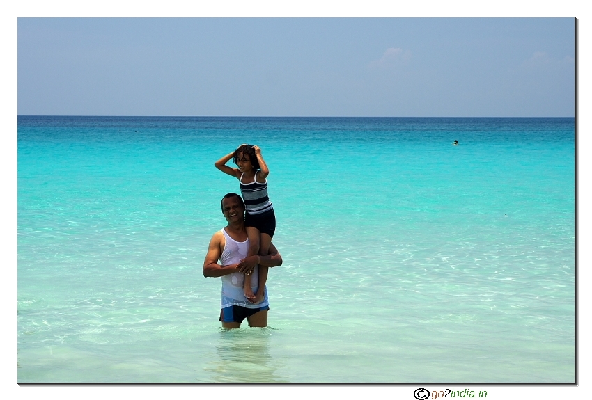 People in a sea beach