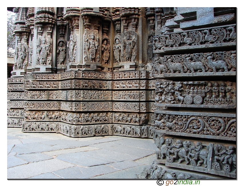 Rock cut monuments - Chennakesava temple at Somnathpur