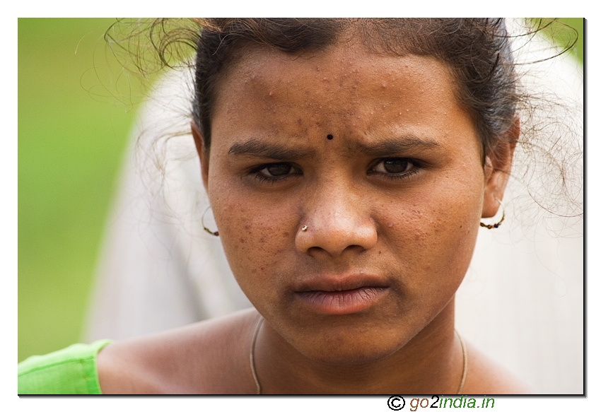 Young Tribal  girl at Araku valley near Vizag of Andhrapadesh in India