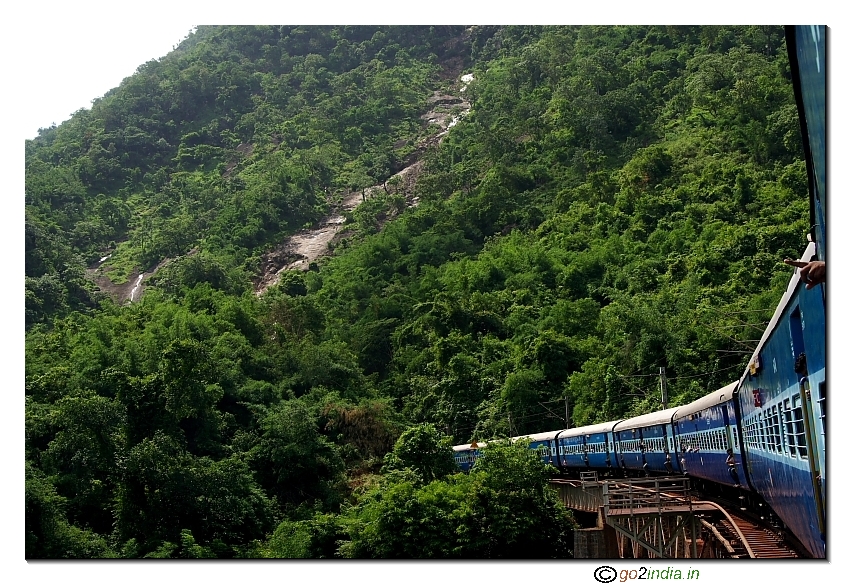 Train journey in Araku valley of Visakhapatnam Andhrapradesh India