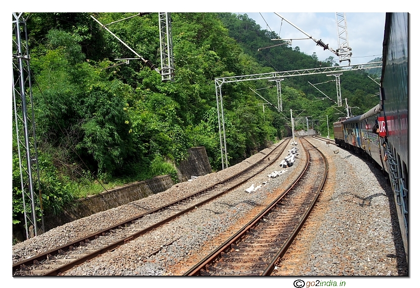 Train journey in Araku valley of Visakhapatnam Andhrapradesh India